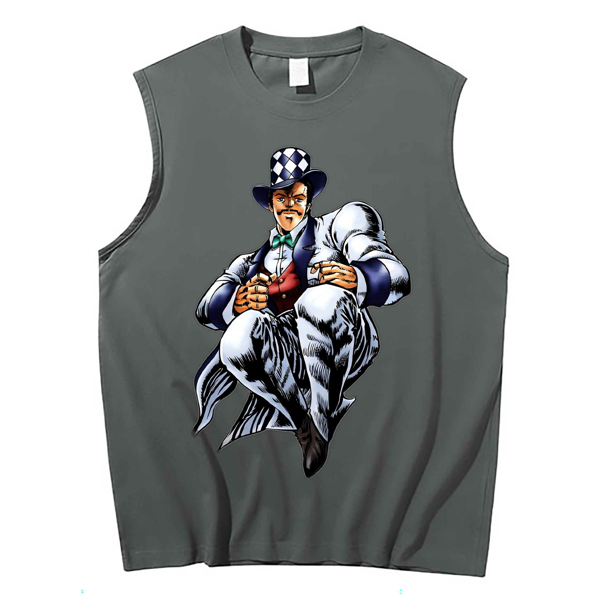（画像用） ジョジョの奇妙な冒険 ウィル?アントニオ?ツェペリ JoJo's Bizarre Adventure Will Anthonio Zeppeli コットン100％タンクトップ（フロントプリント）